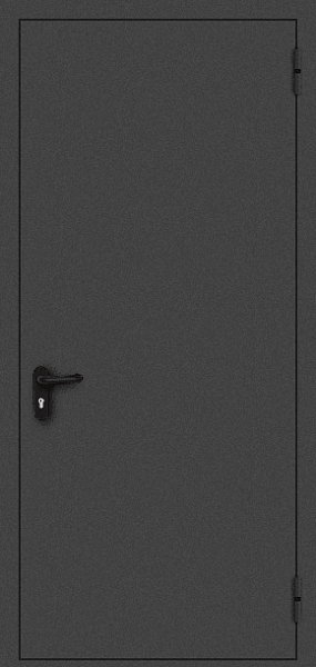 Огнестойкая дверь с шумоизоляцией черная с порошковым напылением